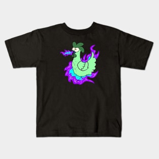 Gilbert the Fire Breathing Chicken of Doom (Halloween Version) Kids T-Shirt